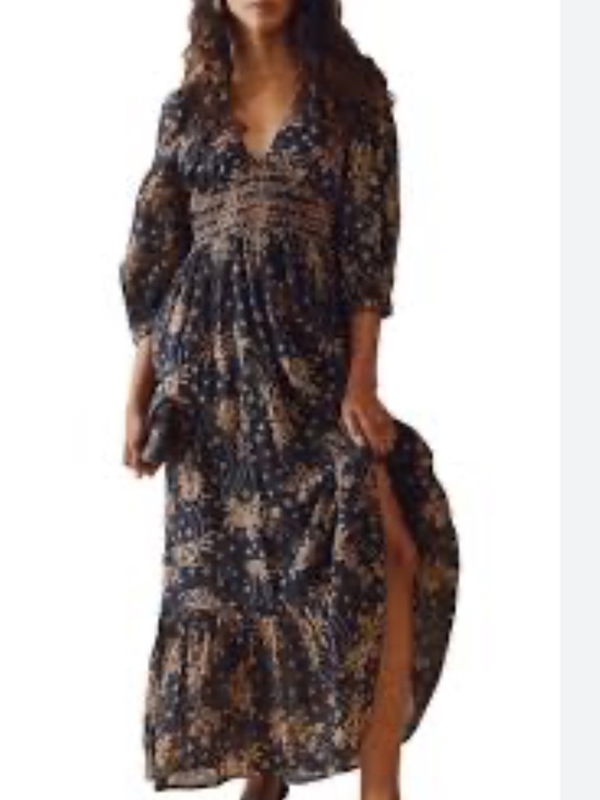 Free People Dresses & Skirts - Free People Golden Hour Boho Floral Maxi Dress